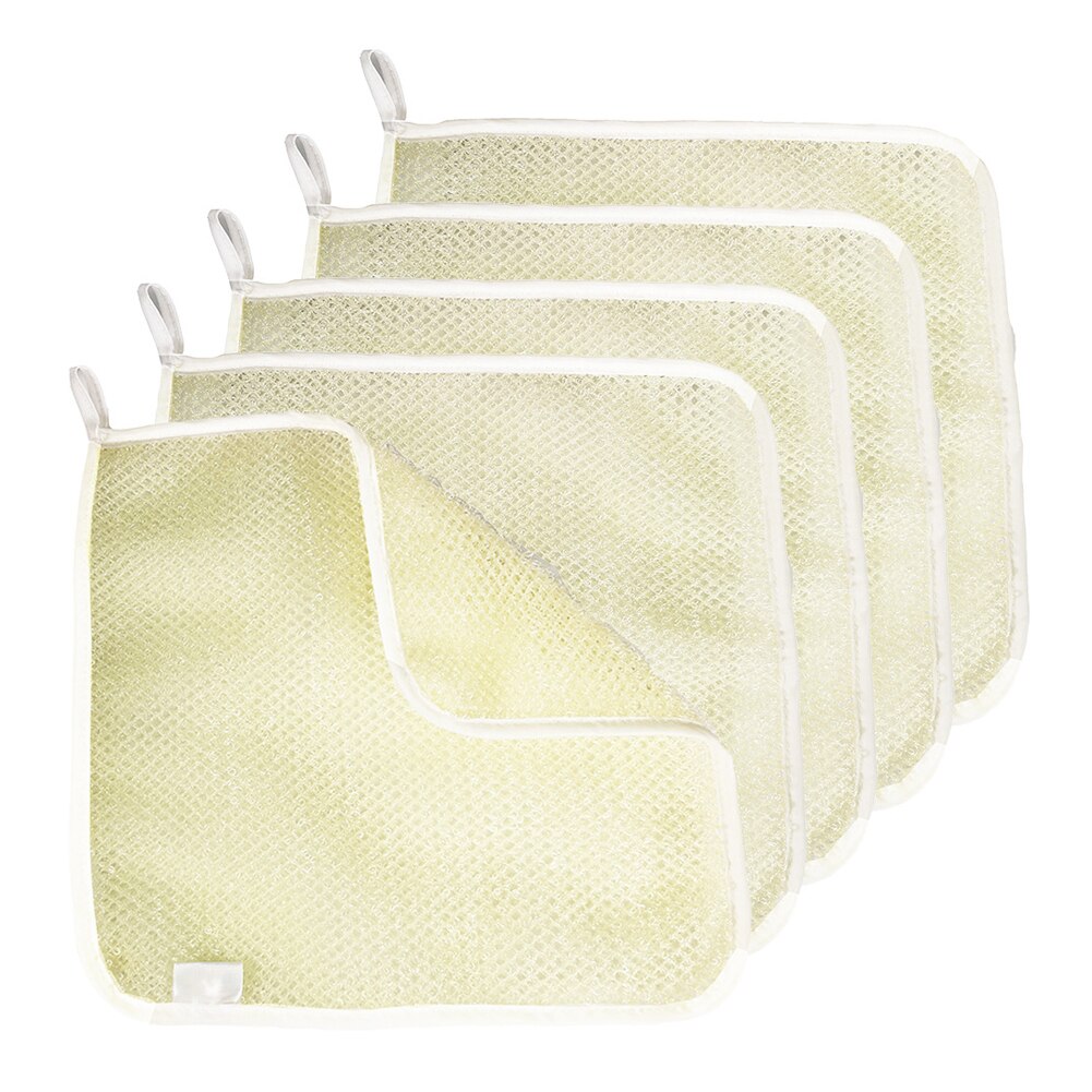 5Pcs Vierkante Volwassenen Dubbelzijdig Reistas Make-Up Remover Bad Handdoek Wassen Doek Thuis Solid Nylon Multifunctionele Exfoliërende