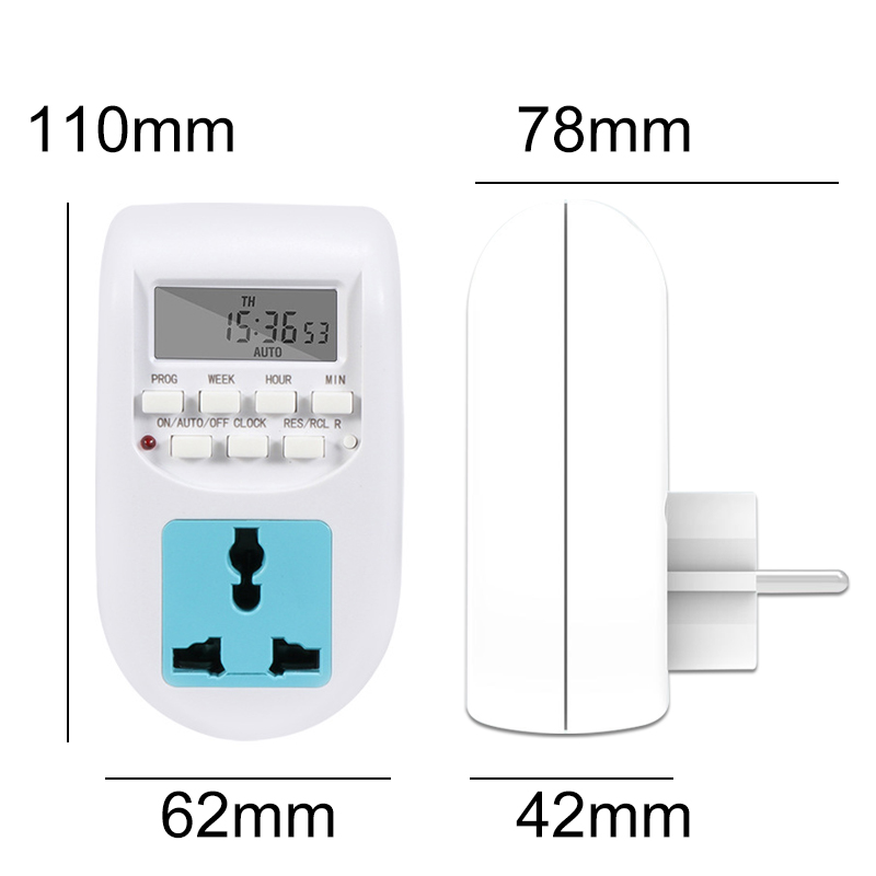 220-240V 10A Eu Programmeerbare Timer Socket Universele Plug Digitale Timer 16 Groepen Instellen Energiebesparing