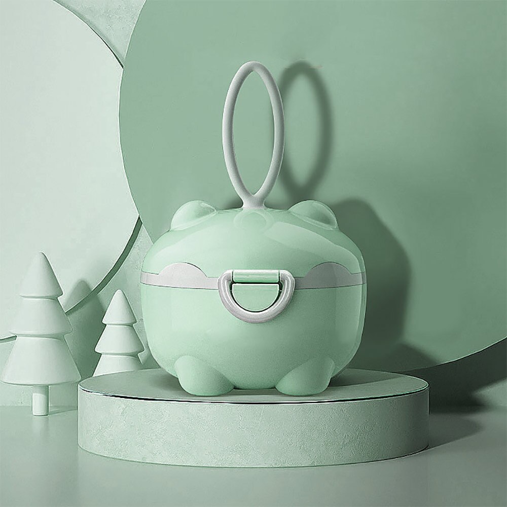 Baby Milk Powder Dispenser with Lid Portable Formula Milk Storage Containers Snack Box for Toddler Essentials Cereal Holder: Mint S