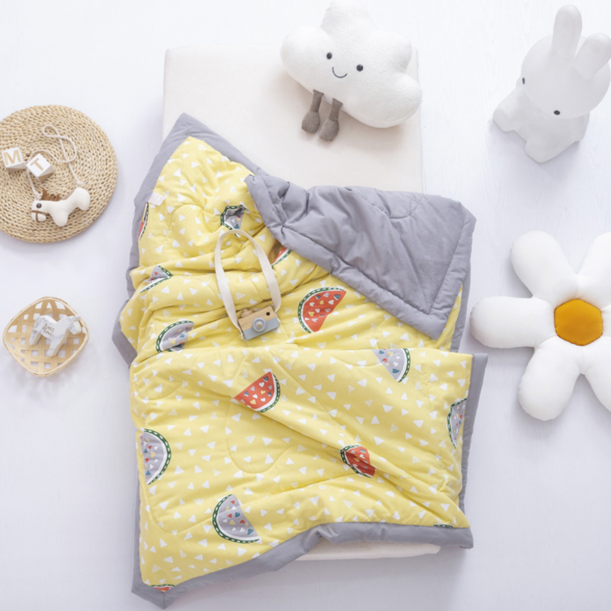 Manta suave y cálida para bebés, colcha de dormir de doble cara para niños y niñas, juego de cama de algodón sólido