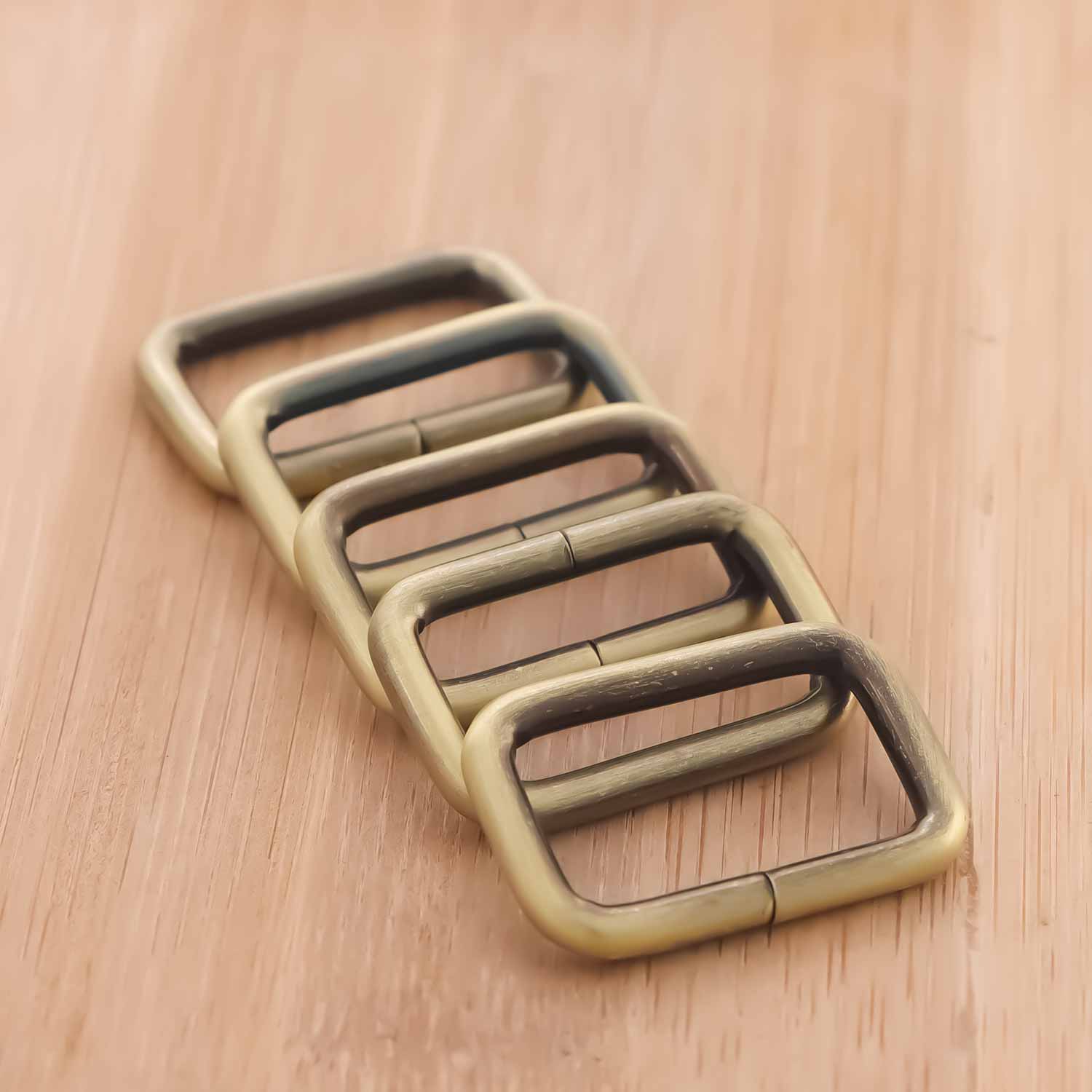 5 stks Metalen Rechthoek Ring Singels Gesp Metalen Ringen voor Tas Portemonnee Ring voor Riem Riemen Gespen Vierkante Ring: XL / Licht Goud