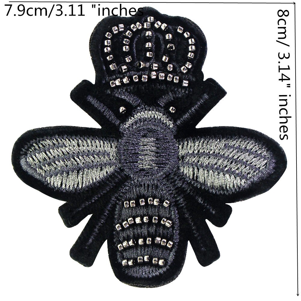 Nieuw! Borduren Kralen Bee Applique Naaien Patch Voor Tassen Schoenen Badge Diy Kleding Versierd B326: C