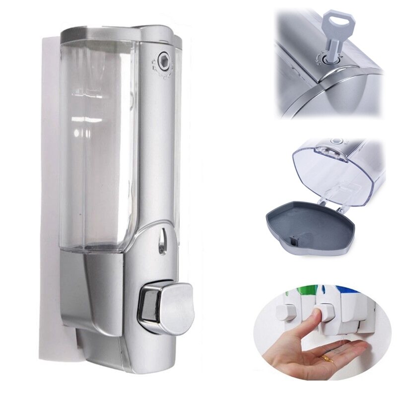 350ml Wall Mount Soap Bathroom Shower Shampoo Disp... – Grandado
