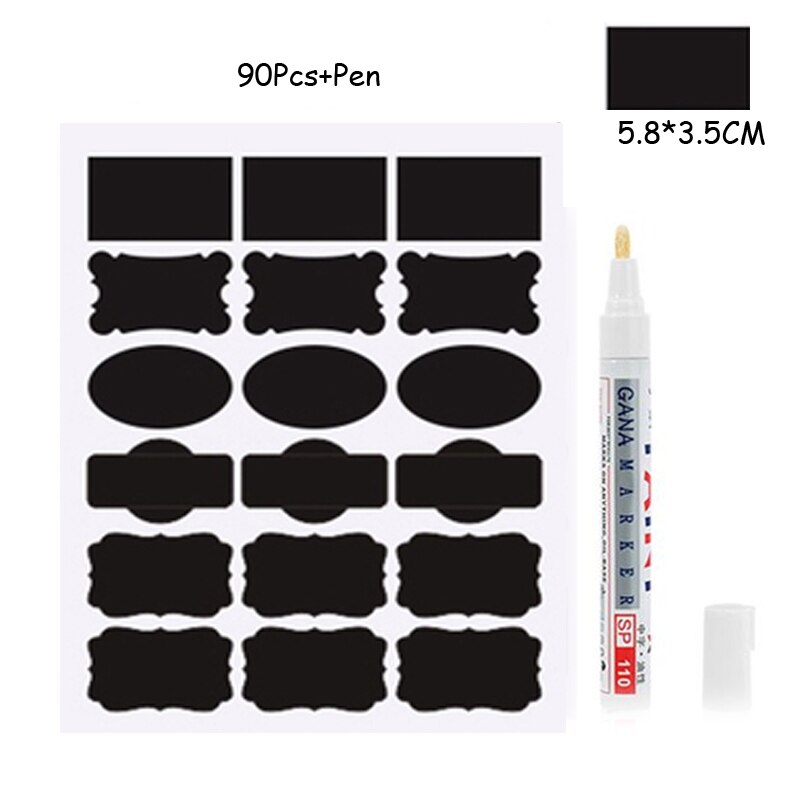 Hurtownia słoik kuchenny etykieta samoprzylepna butelka na przyprawy etykieta tablica schowek etykieta tablica tagi naklejka naklejka robić zrobienia w domu dekoracja: D