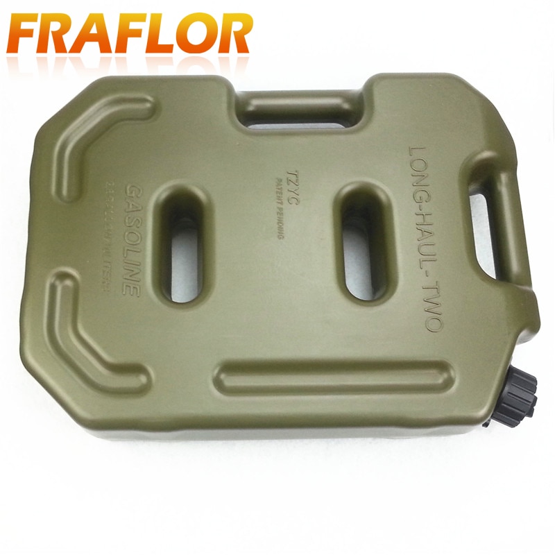 Practical Green 10L Liters Gasoline Diesel Fuel Tank Storage Tanks Jerri Cans Pack For Offroad SUV ATV Motorcycle Tricycle