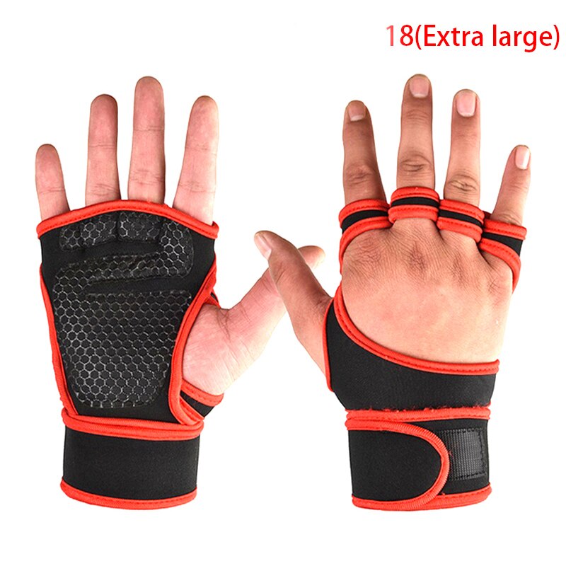 1 paar gewichthefhandschoenen voor dames heren fitness sport bodybuilding gymnastiek handgrepen gym handpalmbeschermer handschoenen: Pgod 0018-n18