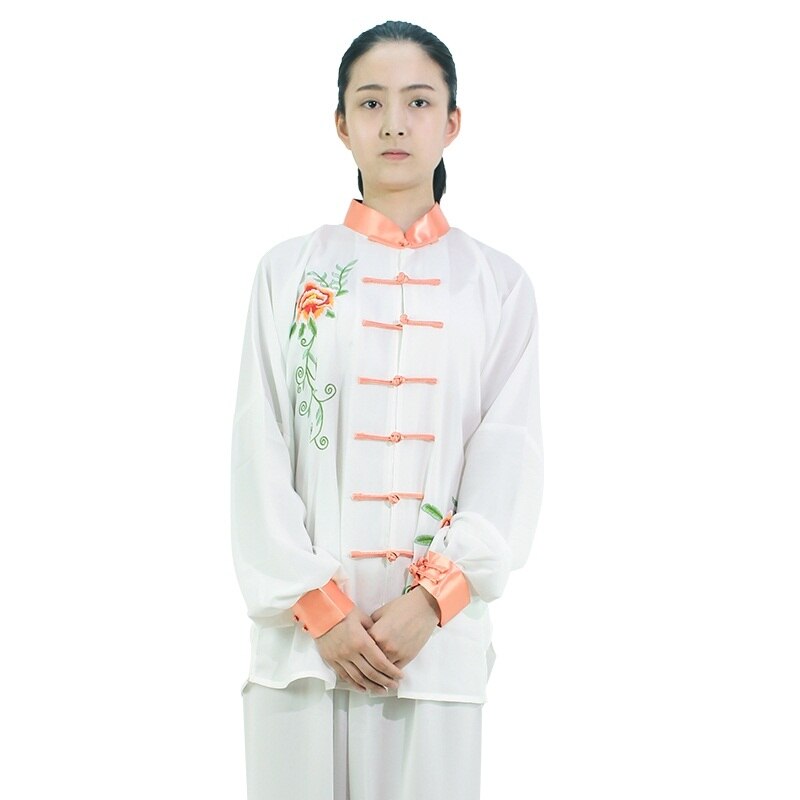 Tai chi uniform kleding taichi kleding vrouwen mannen wushu kleding kung fu uniform pak vechtsporten uniform oefening FF855: 1 / S