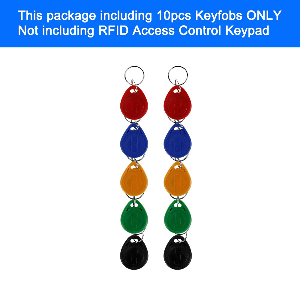 Access Control System RFID Keypad Card Reader Access Controller RFID Keyboard Door Opener 10pcs EM4100 Keyfobs for Home: 10 Keys ONLY