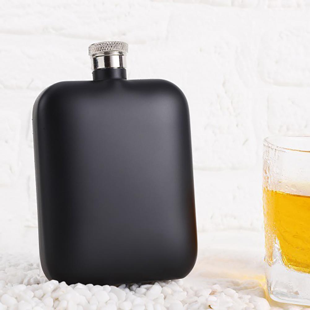 Flagon Portable Liquor Flask Stainless Steel Safe Great Stainless Steel Black Pocket Flask