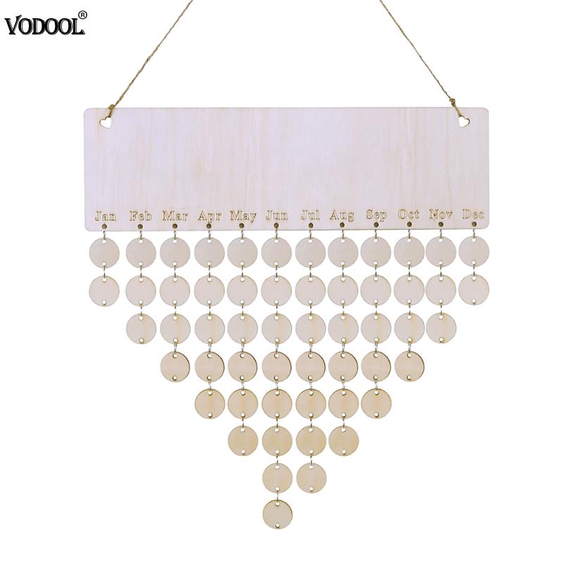 Wooden Calendar Board Date Mark Reminder Sign DIY Hanging Blank Calendar Board Home Wall Calendar Hanging Decor
