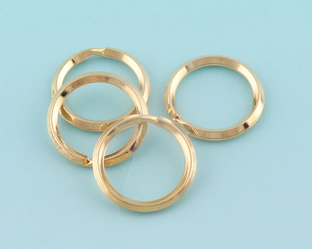 Goud Kleur Sleutelhangers 30 Pcs 20 Mm Split Ringen Mini Sieraden Ringen Metalen Voor Sleutelhanger Ringetjes
