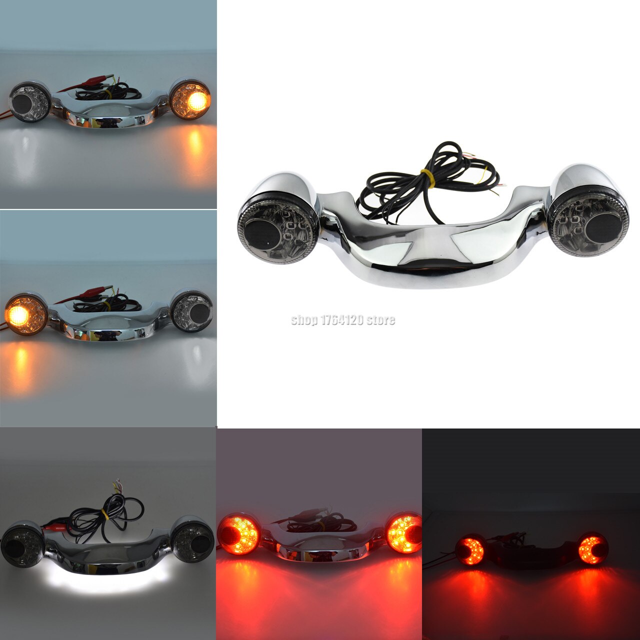 Clignotant arrière de moto, barre de feux de stop, pour Harley Touring Street Glide Road Glide Road King FLTRX FLHX –: D Turn Signal Light