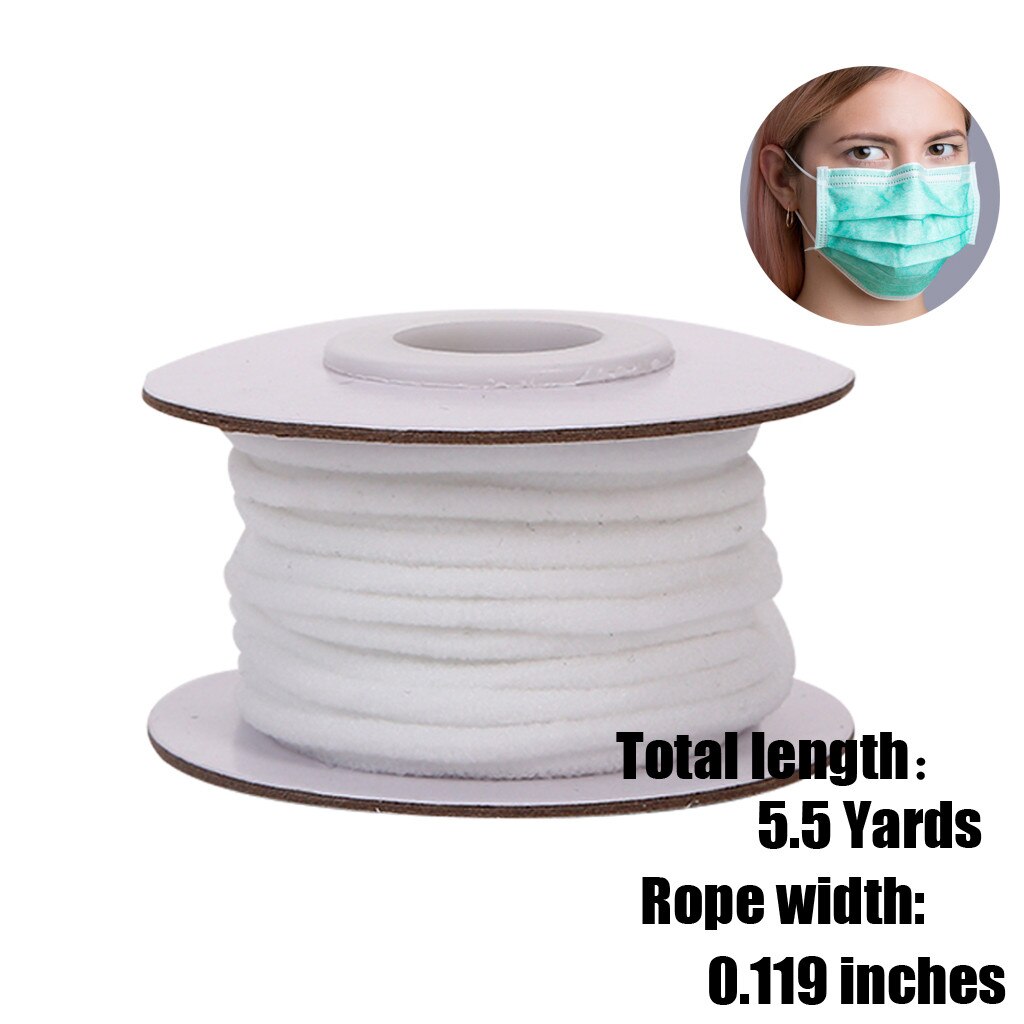 109Yards Elastic Rope 0.119In Elastic Polyemide Stretch Band Craft Sew DIY Machen Garment Nähen DIY Handgemachte handwerk: white A