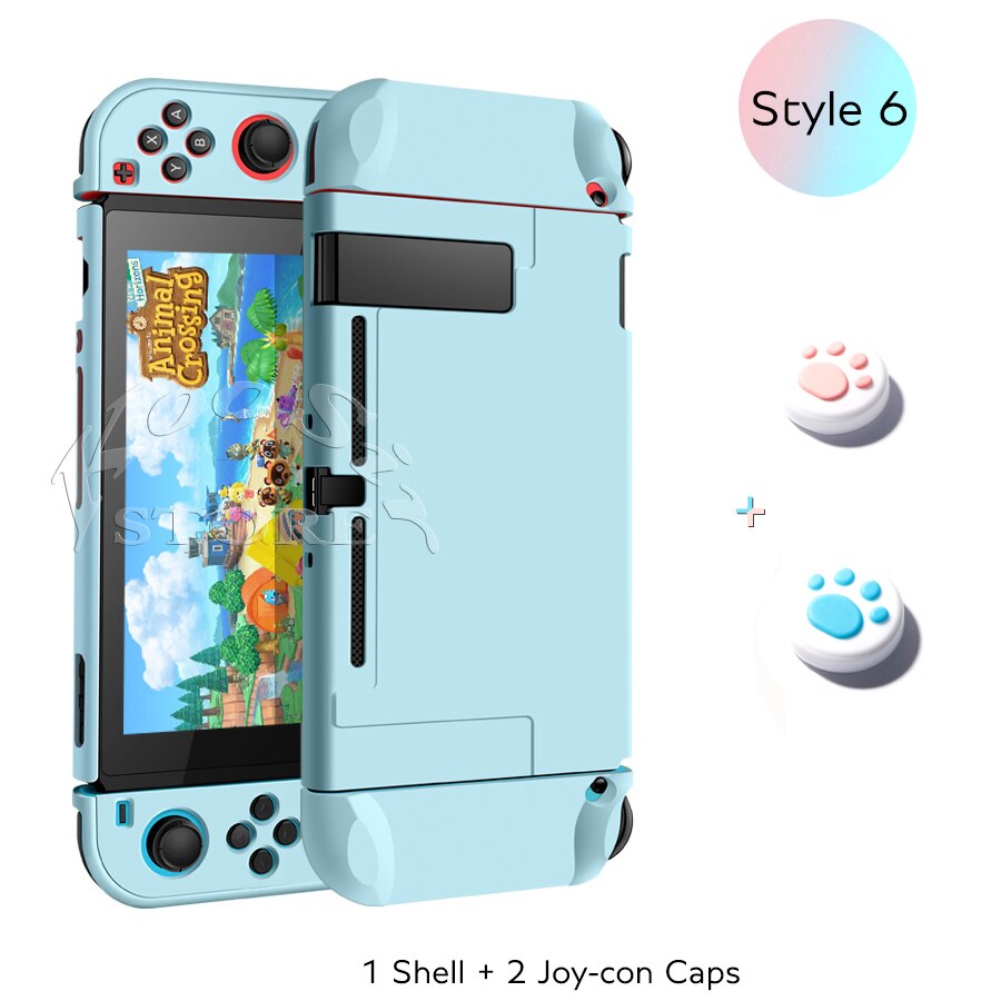 Funda desmontable bonita para Nintendo Switch, funda estilo bolso de piel dura con carcasa rosa para Nintendo Switch y Joy-con: Style 6