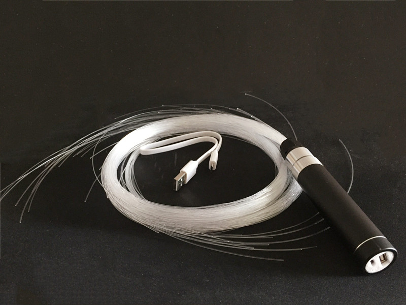 Super bright LED optic Fiber Whips Rechargeable Fiber optical Pixel Light-up Whip Light Flow Toy Rave Dance Party Lighting show