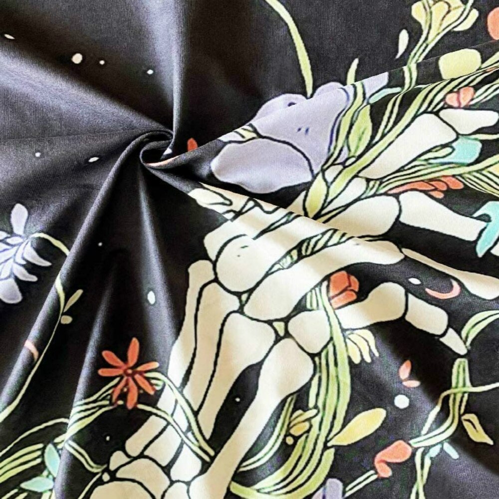 Maelove czaszka gobelin szkielet gobelin ściana hipisowska wiszące romantyczne gobeliny robić pokoju kolorowy wystrój (27.5X40 cali)