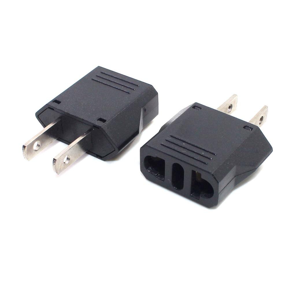 Ons Universal Travel Plug Twee Platte Pinnen Adapter Convert Europese Brazilië Naar Amerikaanse Japan Canada Stekker 6A 250V: Black