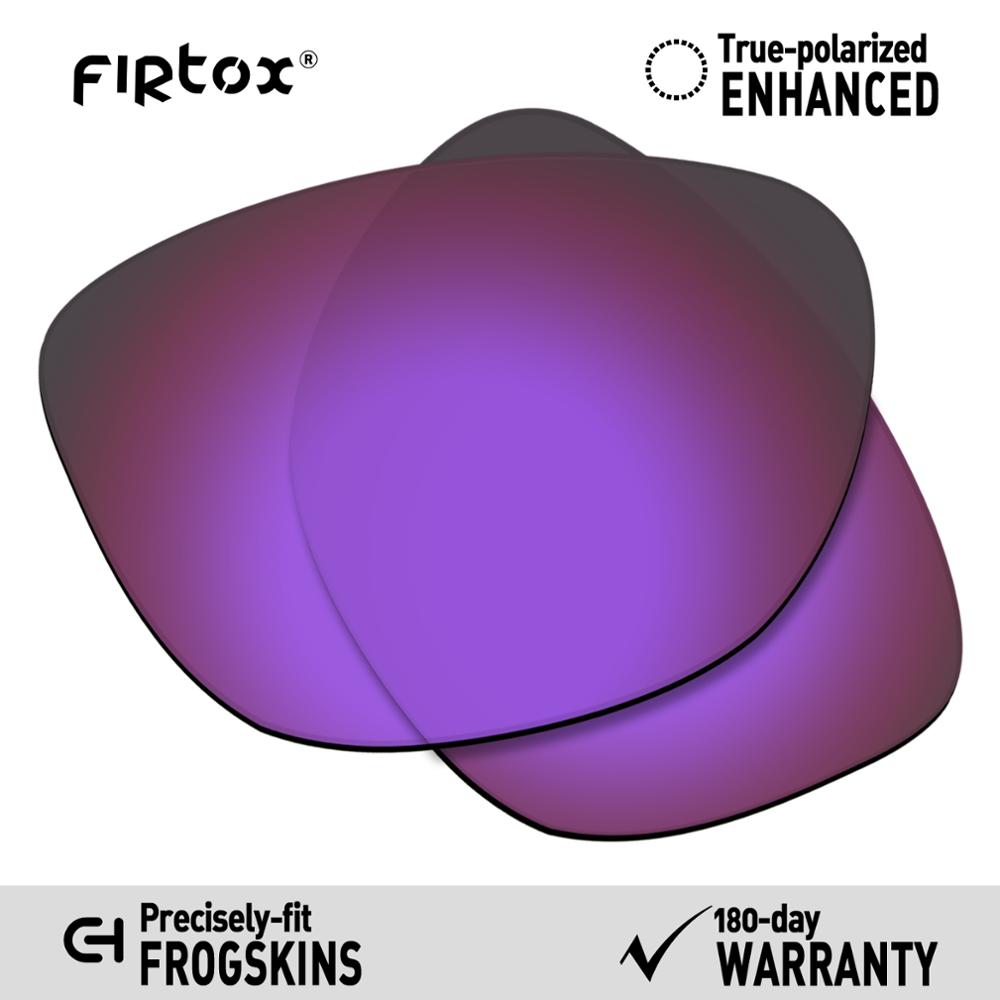 Firtox true  uv400 polariserade linser ersättning för-oakley frogskins  oo9013 solglasögon (endast kompatibel lins) - flera färger: Lila-polariserad