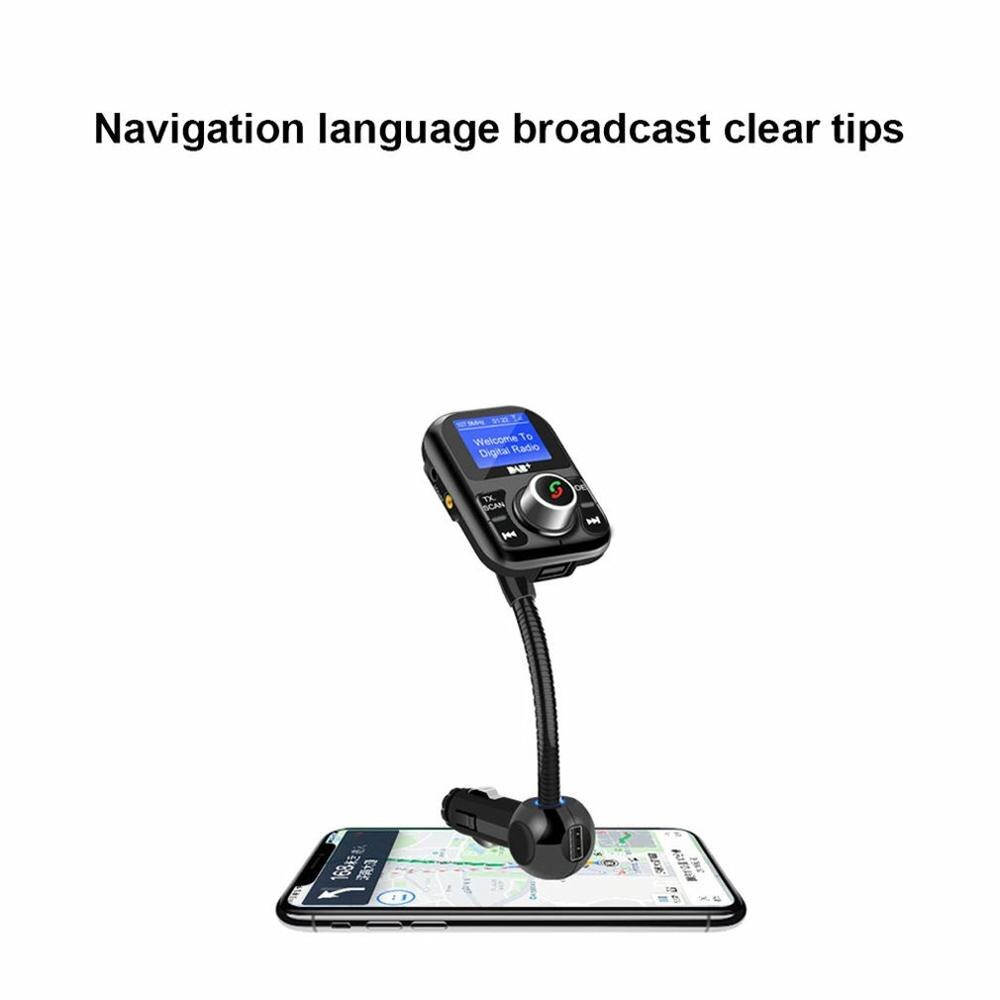 BT002 Digital Radio Adapter FM Transmitter Portable DAB Car Radio Wireless Handsfree MP3 Receiver With LCD Display