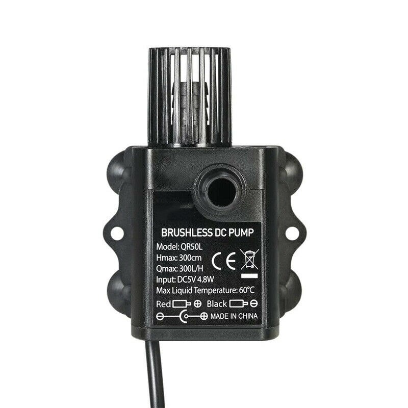 Mini borstlös motor dränkbar pump trädgård pool båt akvarium vattenpump 400l/ h  dc12v