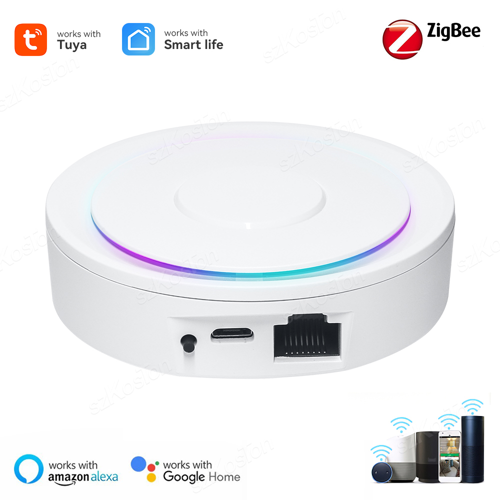 Dla Homekit Tuya Zigbee 3.0 Gateway Hub Smart Home Bridge Smart Life APP Bezprzewodowe zdalne sterowanie głosem Współpracuje z Alexa Google: Bundle2