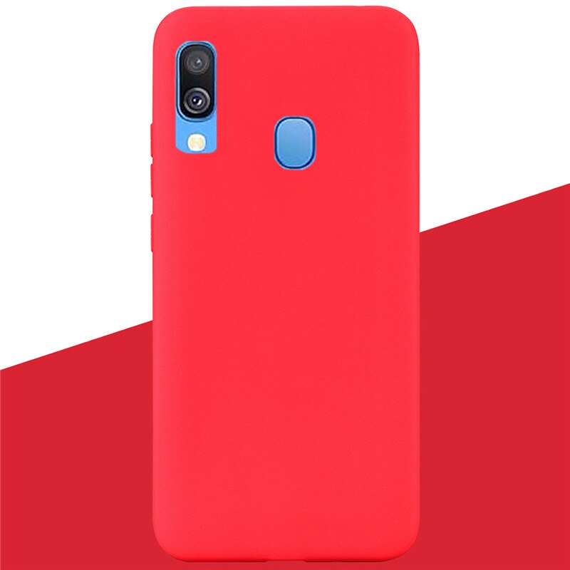 For Samsung A40 Case Silicone Cover Soft TPU Phone Case For Samsung Galaxy A40 A 40 A405 SM-A405F A405F Silicon Case Coque Funda: 3 Red
