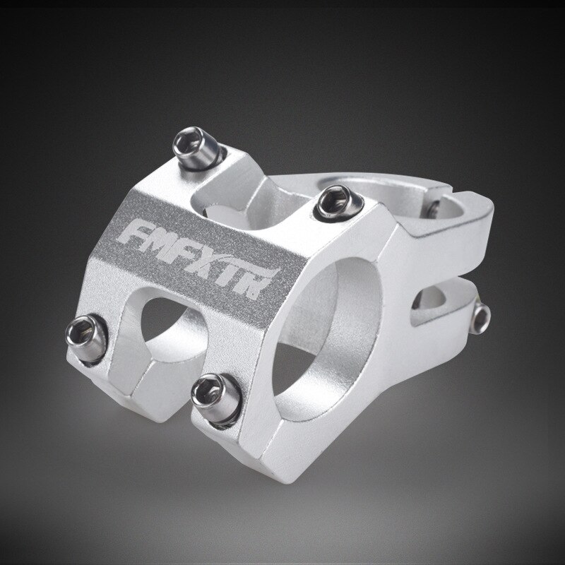 31.8mm verstelbare fietsstuurpen mountainbike stuurpen voor verlenging korte riser vast stuur fietsstuurwiel: Zilver