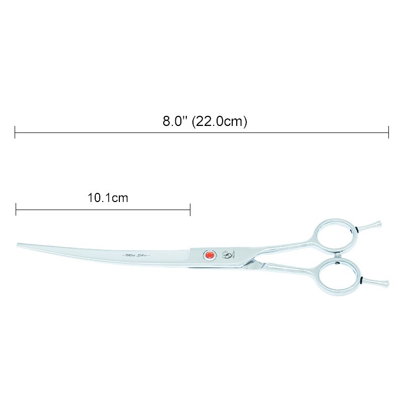 8.0 Inch Pets Grooming Scissors Japan 440C Straight Dogs Cutting Shears Curved Scissors Pets Hair Trimmer Animals Tijeras B0061A