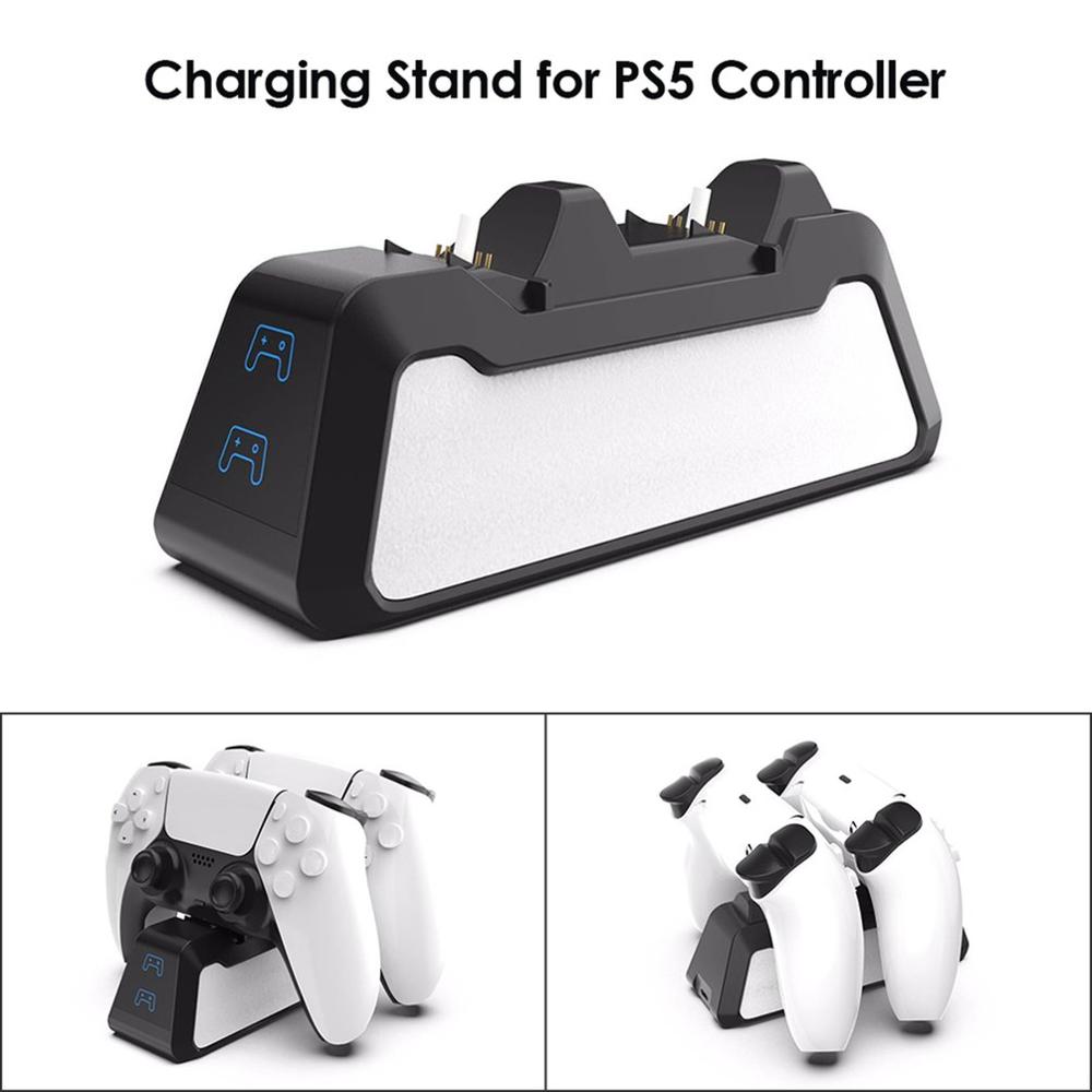 Dual Plug Type-C Interface Handle Fast Charging Base Suitable for PS5 Handle LED USB Charging Controller