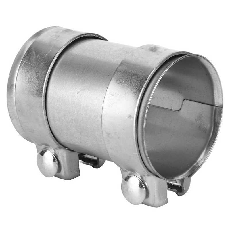 3in 76mm Exhaust Pipe Exhaust Pipe Clamp Connector Double Clamp Joiner Stainless Steel Sleeve Universal Tube Repair Parts