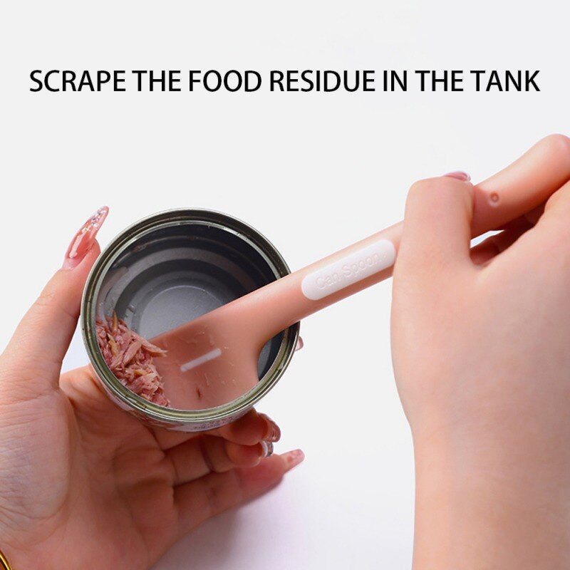 Cat Canned Food Spoon Pet Food Mixing Spoon Scraper Pet Feeding Tools Long Handle Scoops For Dogs Cats Feeding Bowl