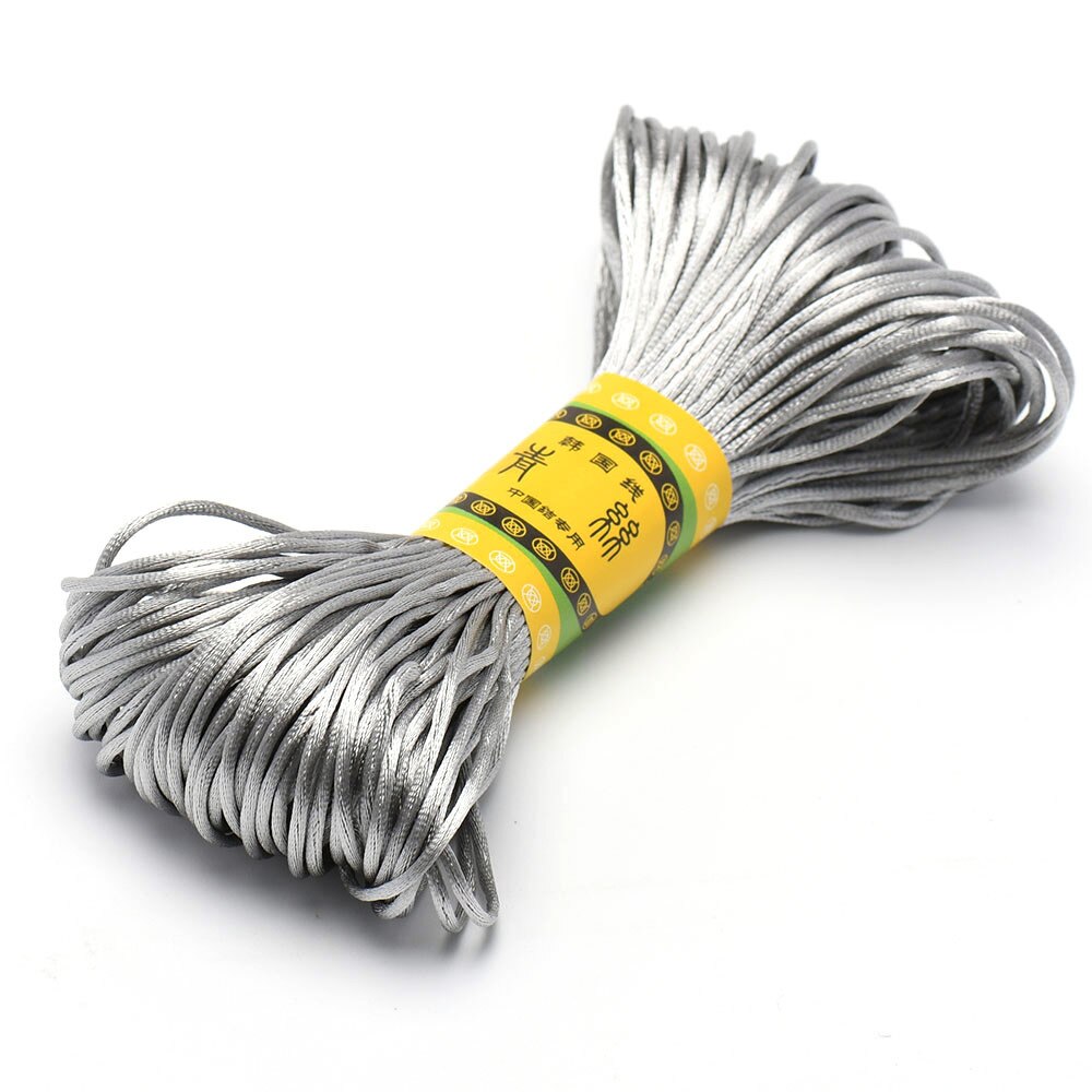 20 m 1,5 mm Satin--Nylon-Zierkordel, Rattail-Kordel, chinesischer Knoten: Armee Grün