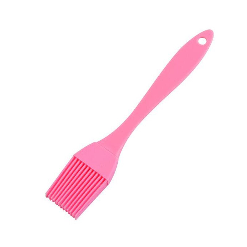 Pinceles de silicona para repostería, utensilio para hornear aceite, crema, pan, mantequilla, barbacoa, herramientas de cocina: Rosa