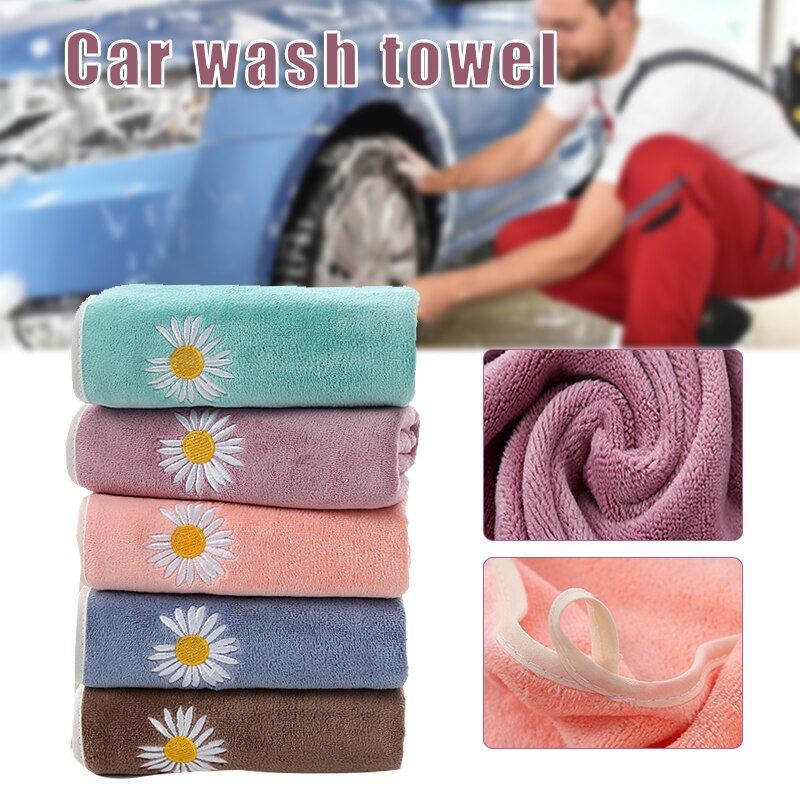 Super Absorbent Towel Thick Microfiber Cleaning Cloth Multipurpose Soft Printed Towel For Home Kitchen Car Face Wash Towel