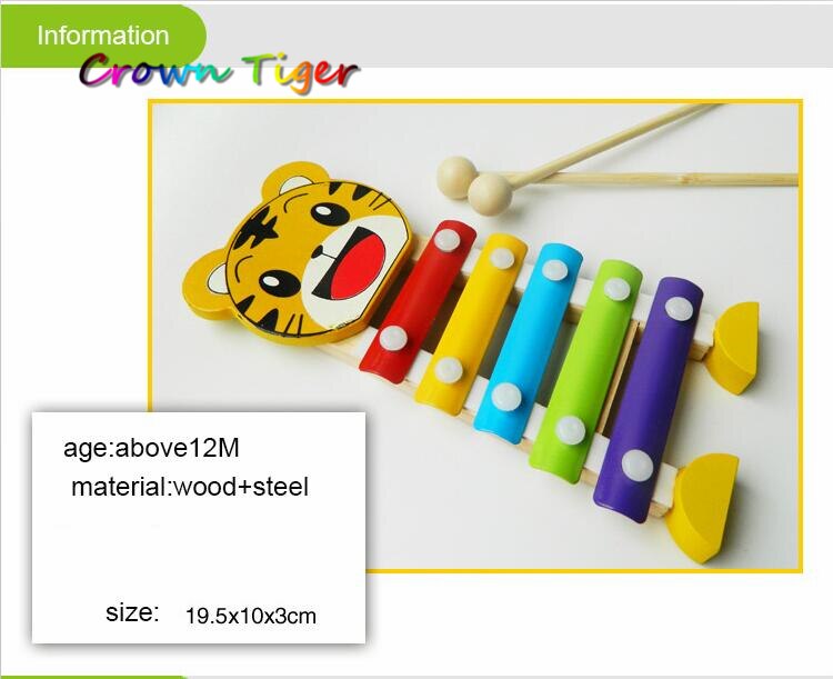 Piano xilófono de juguete con 5 tonos para bebés y niños, máquina para hacer ruido, desarrollo de la sabiduría musical, rompecabezas, juguete educativo clásico