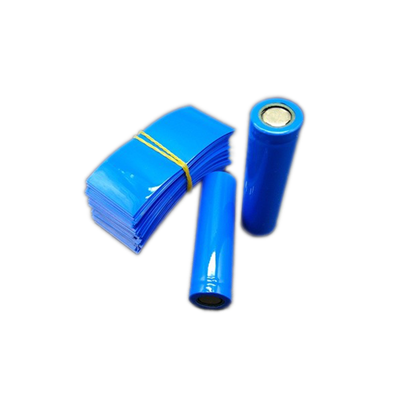 100Pcs 18650 Lithium Battery Heat Shrinkable Sleeve Battery Cover Skin Pvc Heat Shrinkable Film Shrink Tube: BLUEx100pcs