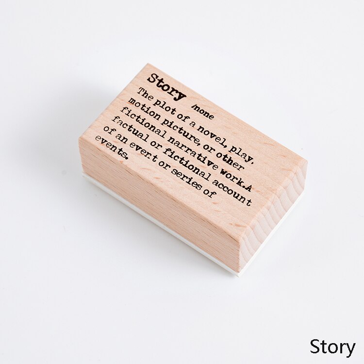 retro Englisch Wörterbuch holz klar Gummi stempel für DIY scrapbooking/foto Album Dekorative stempel Standard stempel holz dichtung: 10