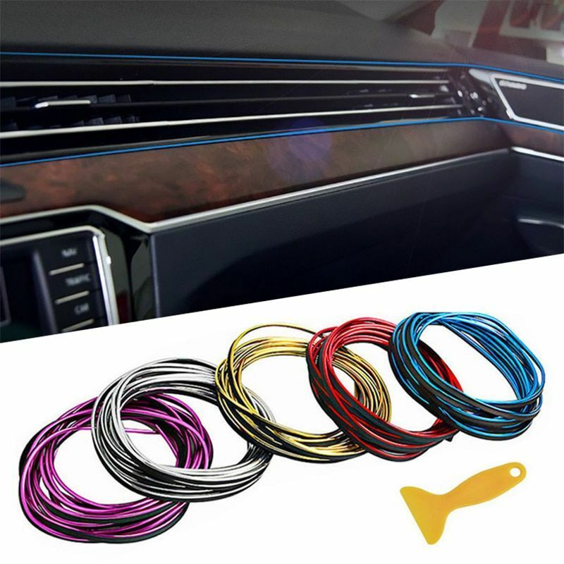 5M car sticker dashboard Línea interior tuning con decoración de borde