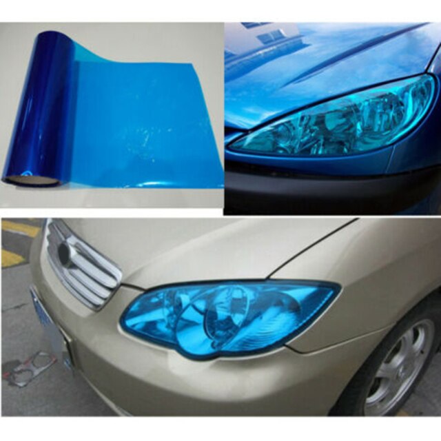 1 Roll Mistlamp Sticker Protector Achterlicht Auto Film Koplamp Vinyl: Dark Blue