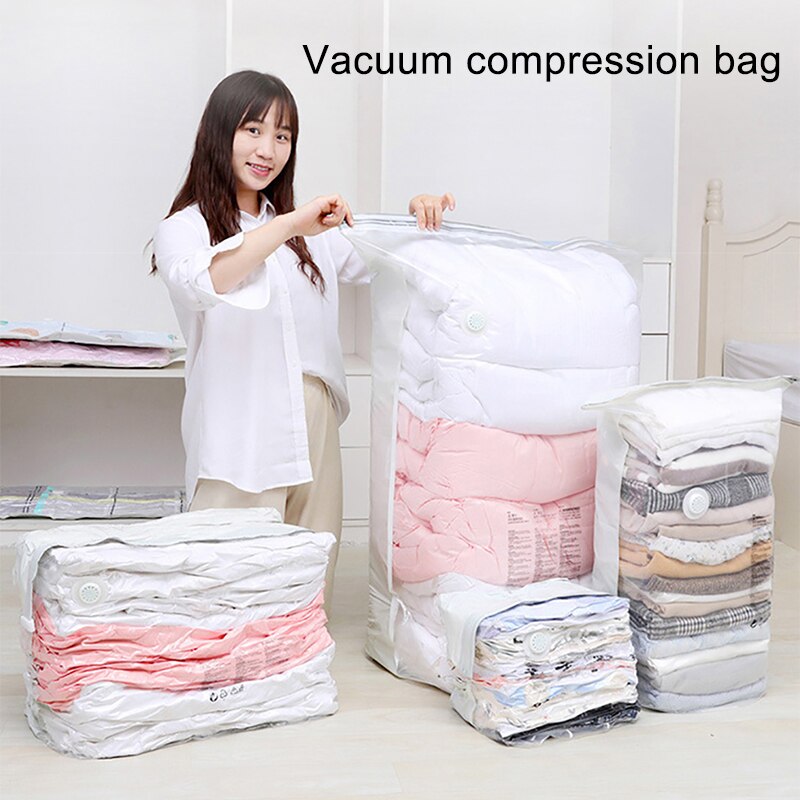 Vacuum Compression Bag Suction-Free Storage Bag Thickened Three-Dimensional Clothes Sorting And Packing Household Vacuum Bag