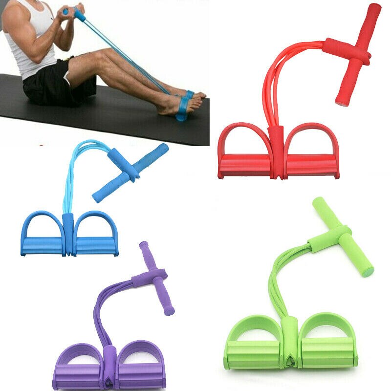 4 rør pilates motion elastisk retractor indendørs fitness modstandsbånd fitness udstyr elastisk sit-ups fitness træning reb