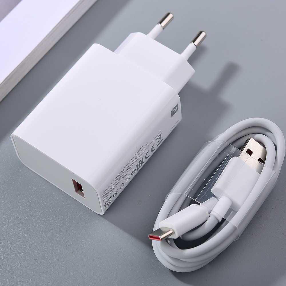 Voor Xiaomi Mi 33W Eu Turbo Snel Opladen Adapter 100Cm 5A Quick Charger Kabel Voor Mi 11 11T 10 10T Pro Poco X3 Nfc F3 M3 X3 Pro: EU add cable