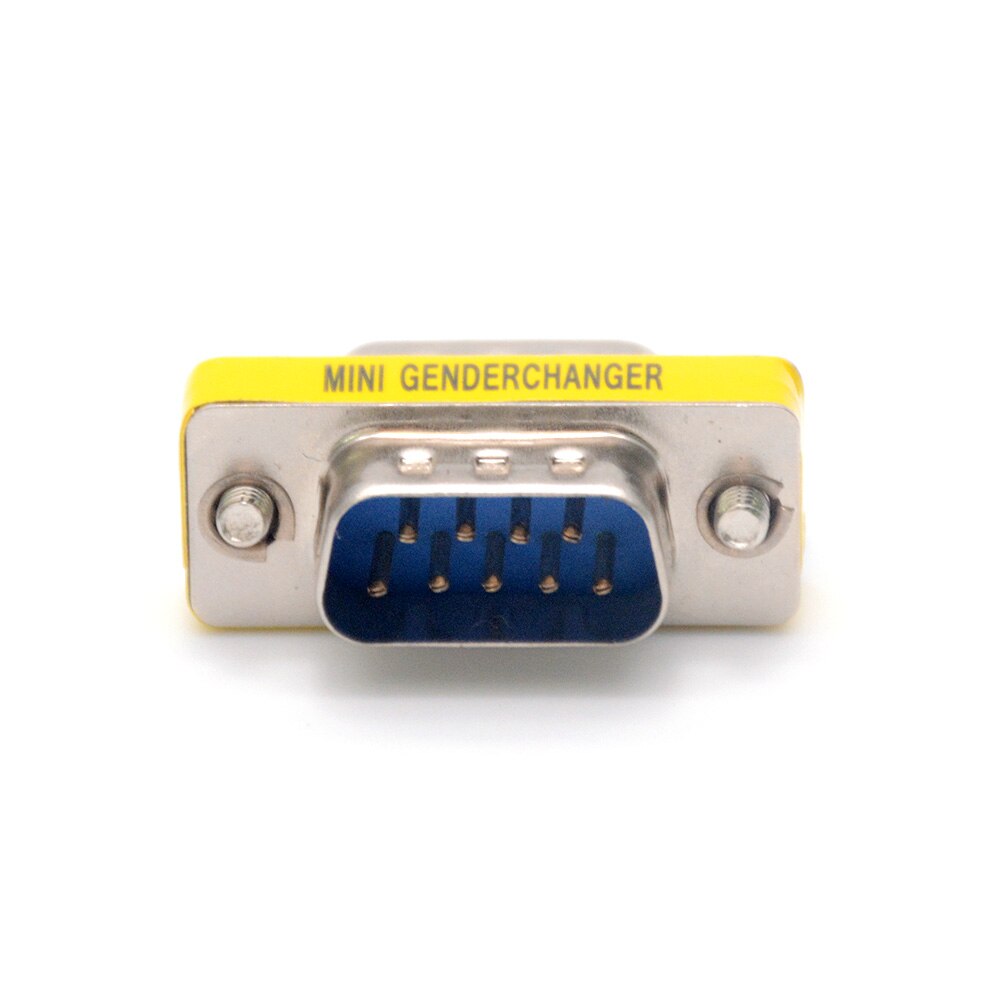 D-Sub DB9 Connector 9pin Male to Male Adapter Gender Changer Serial RS232 Coupler Straight Converter Coupler Adapter