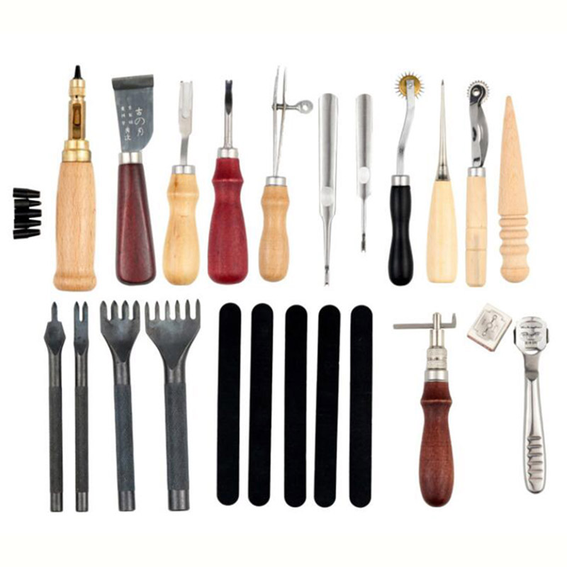 18pcs Leather Craft Tools Kit DIY Hand Sewing Stit... – Vicedeal