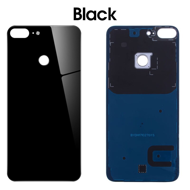 100% Original For HUAWEI Honor 9 Lite Back Cover PC+Glass Battery Case,For Honor 9Lite Door Rear Replacement Housing Cover: Black