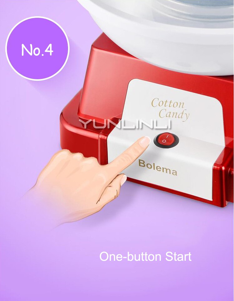 Household Cotton Candy Machine Full-automatic Mini Candy Floss Machine Mini Cotton Candy Maker for Children BLM-02
