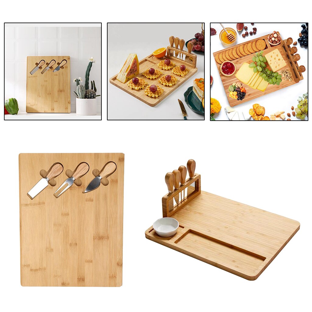 Wooden Cheese Board Set Serving Meat Board for Christmas Birthday Accessory