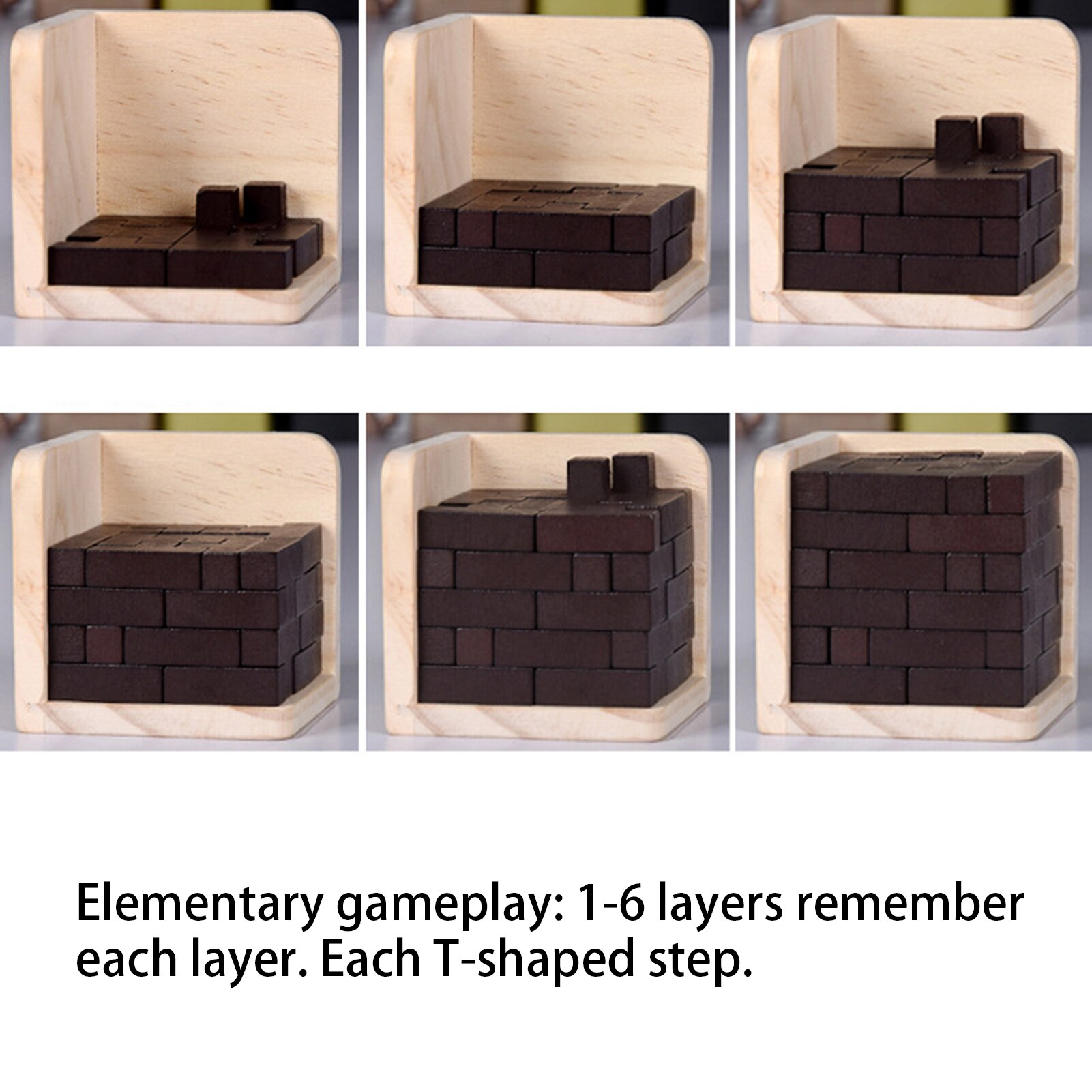 54 stuks houten t-vormige puzzels, 3d , denkspel, luban lock, educatief speelgoed