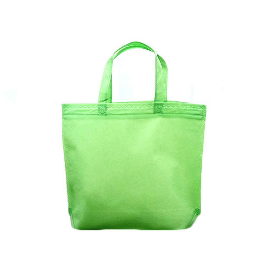 Herbruikbare Grote Canvas Shopper Tas Katoen Vrouwen Schoudertassen Non-woven Milieu Case Organizer Multifunctionele: light green / L