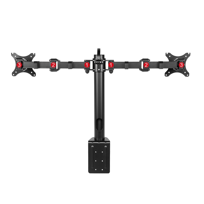 Dual Monitor Arms Holder Fully Adjustable Desk Mount Stand for Two LCD Screens Fit for 10&quot;-30&quot; Max Support 10KG Weight Per Arm